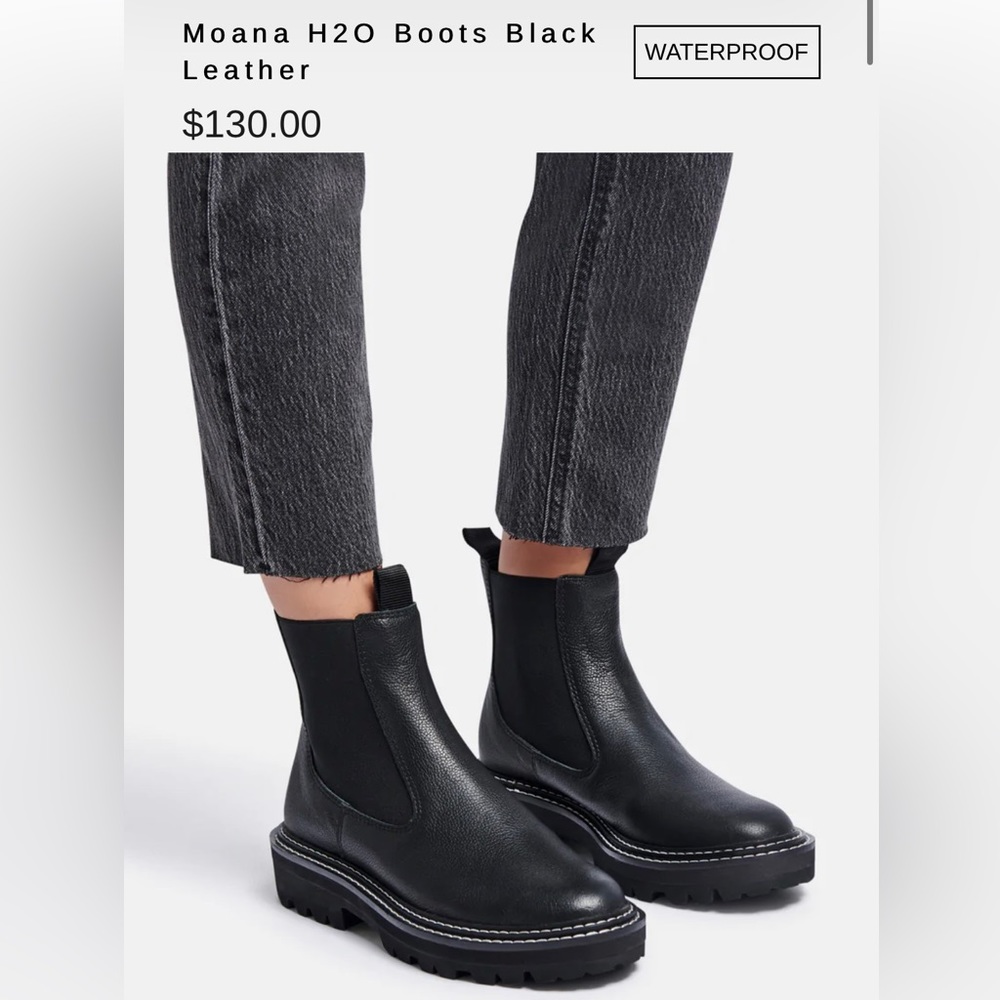 Dolce Vita Moana H2O Boots Black Leather size 8